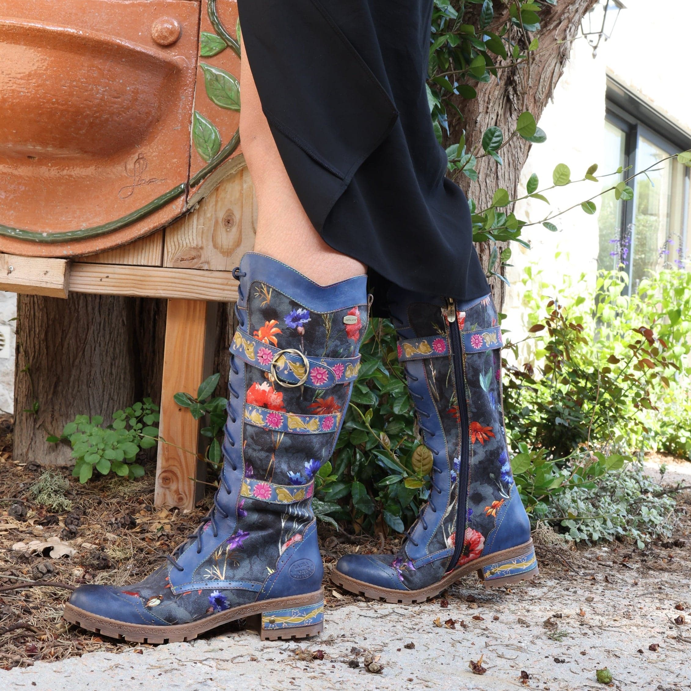Beatrice LAVAL ウールスロー・ミルフラワー 150×190 Laura Vita - Knee boots - COCRAILO 85 | Knee boots