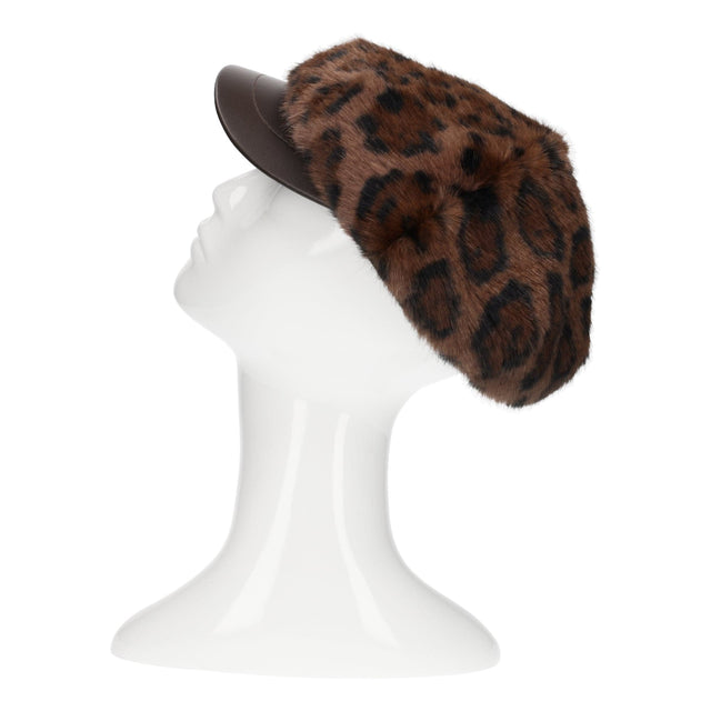 Béret Fausse Fourrure Femme – Chauffeur De Taxi / Peintre – Noir Taille Unique