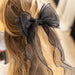 Organza hair clip - Black - shawl