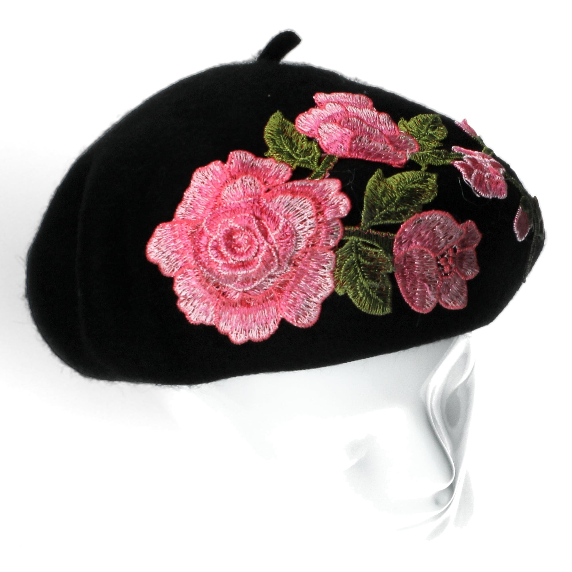 Emylle flower beret - Black - Hats