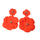 Jewel Earring Flowrette - Orange - Earring