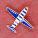 Jewel brooch Airplane - Blue - Necklace