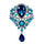 Exclusieve CHRISTA broche - Blauw - Broche