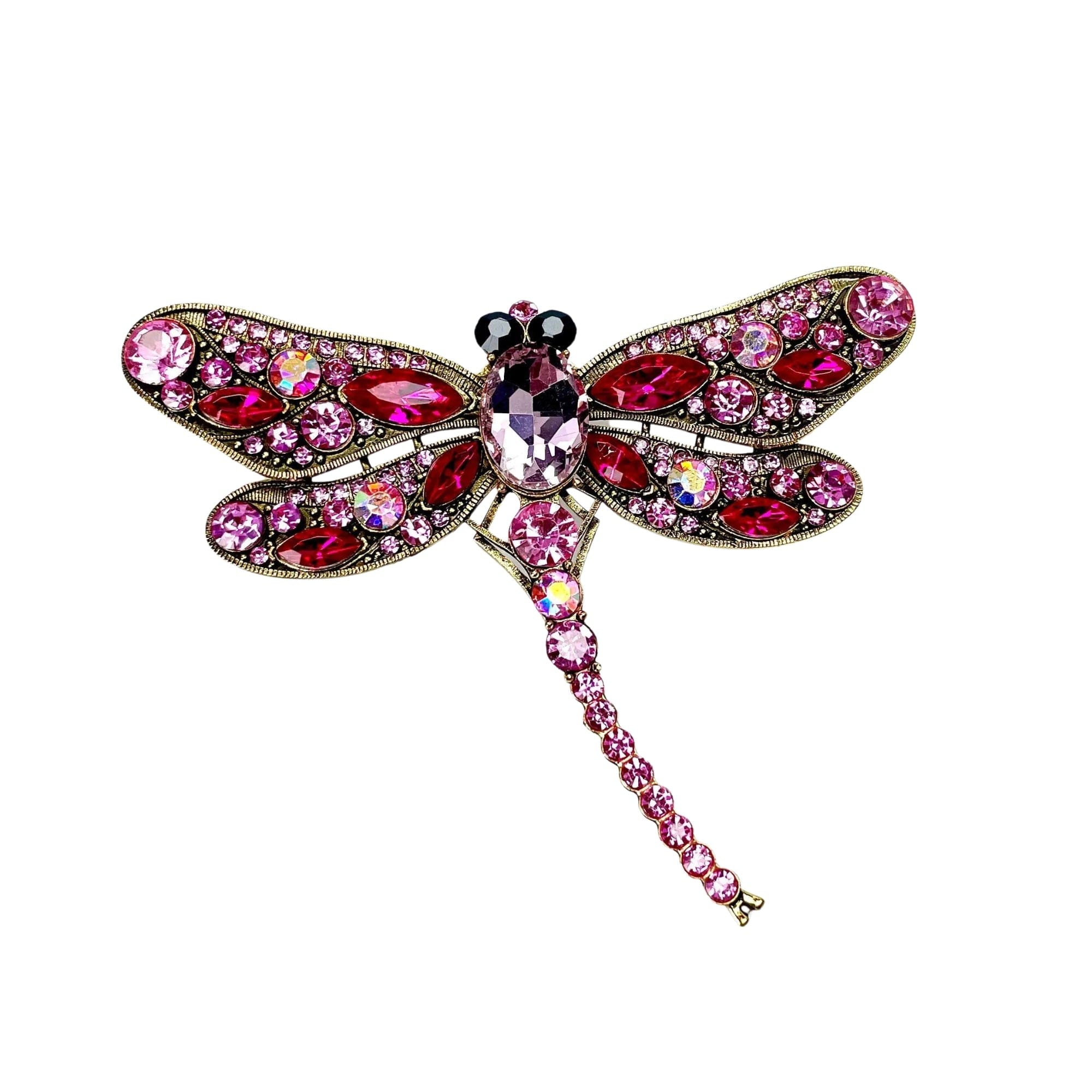 Libelle broche XXL - Roze