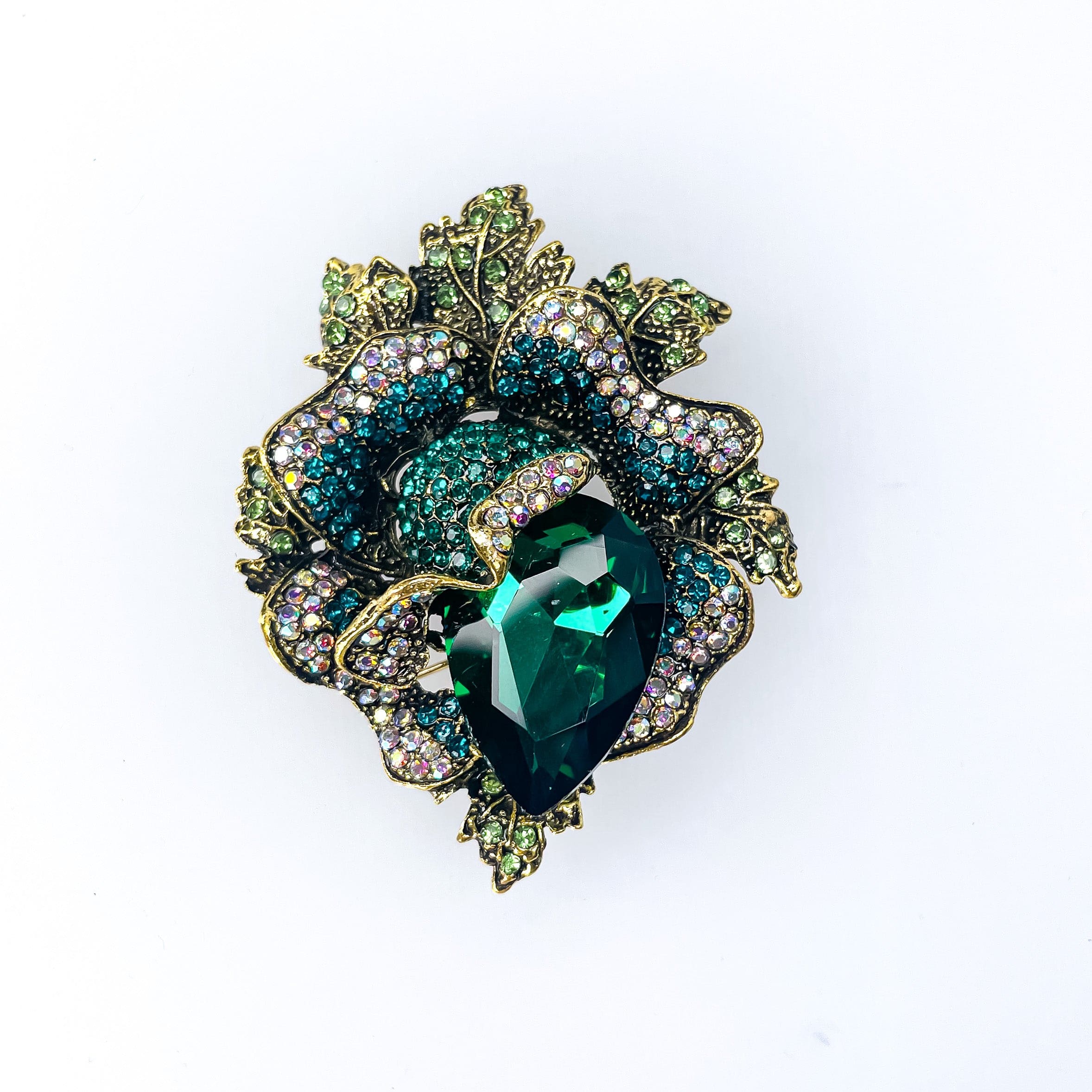Havsbrosch med juveler - grön
