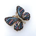 Broszka motyl Machaon - niebieska