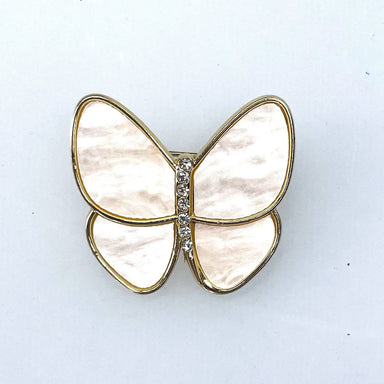 Broche mariposa mosca blanca