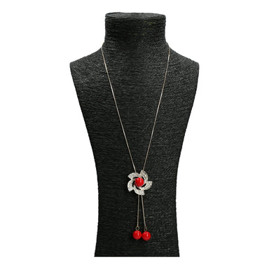 Floribule jewel necklace - Red - Necklace