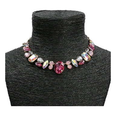 Jewel necklace Josephine - Pink