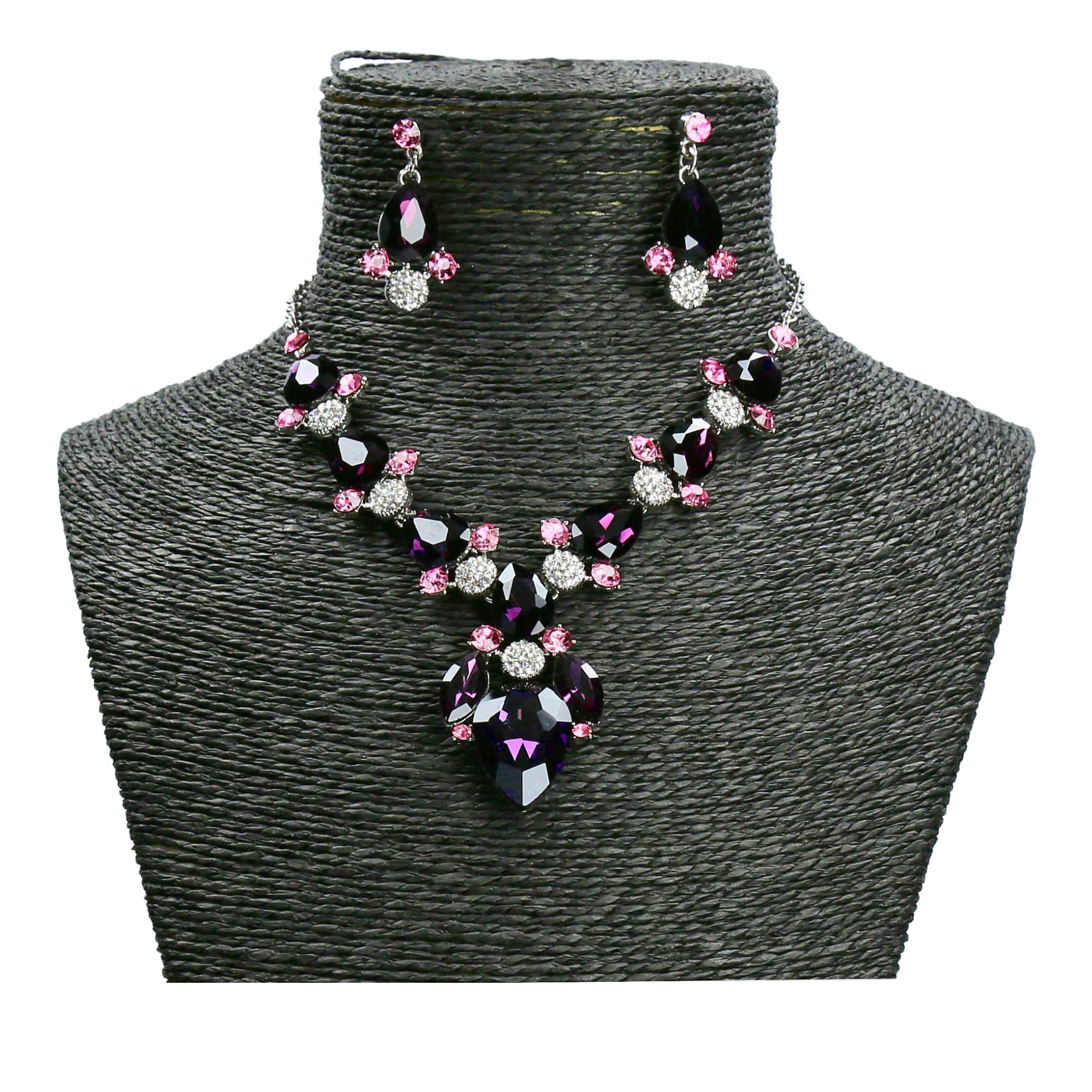 Jewel necklace Philipine - Mauve - Necklace