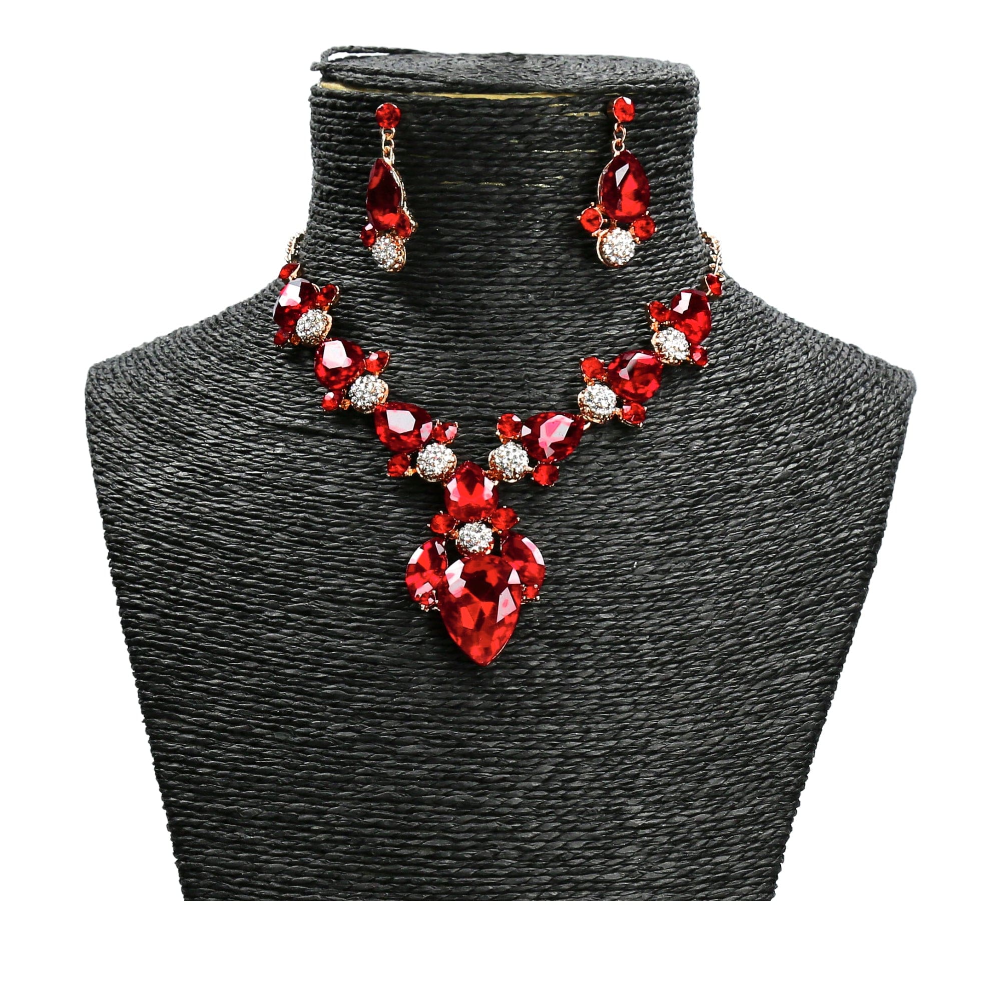 Jewel necklace Philipine - Red - Necklace