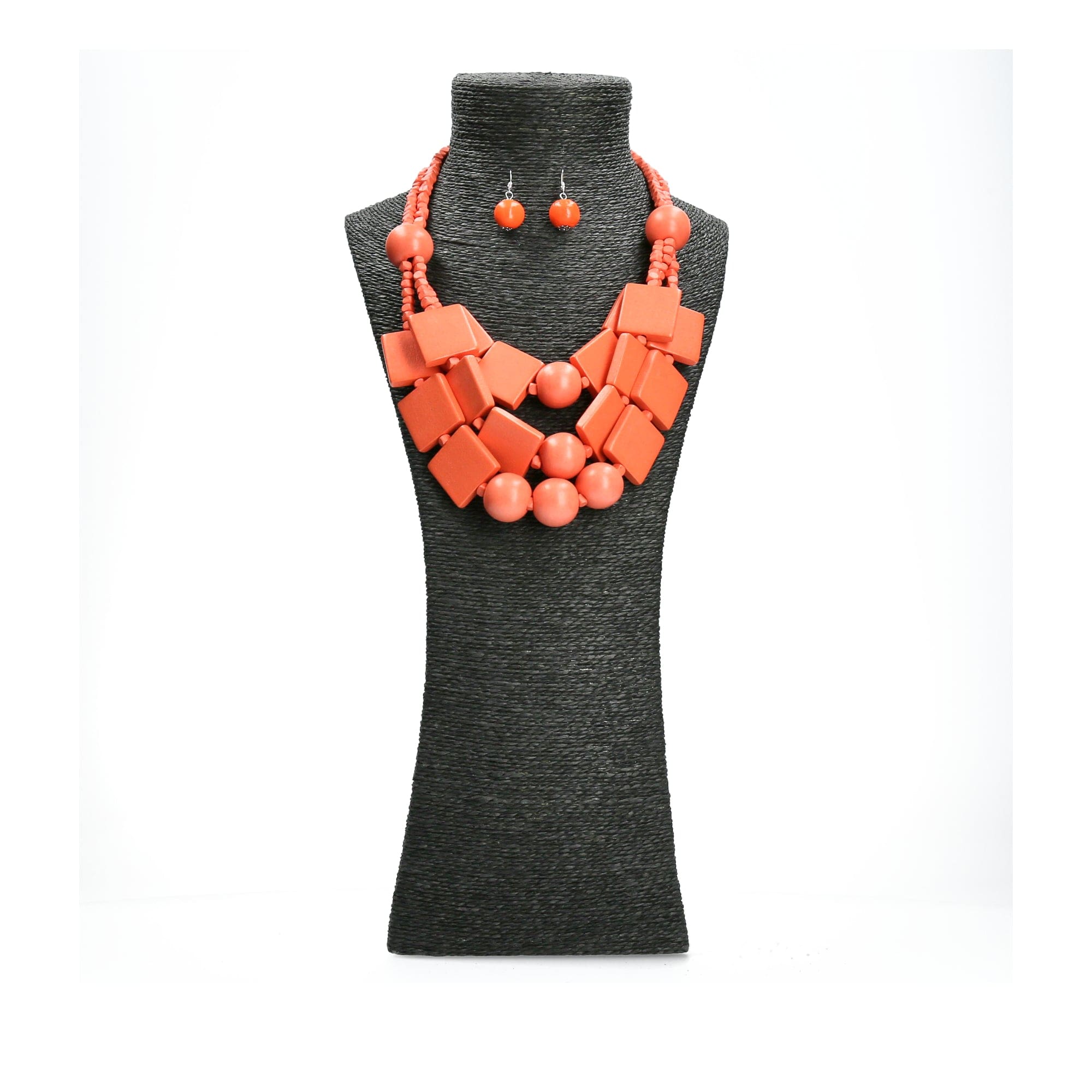 Jewelry set Cassandra - Orange - Necklace