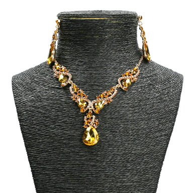 Bijou parure Clotaire - Jaune - Collier