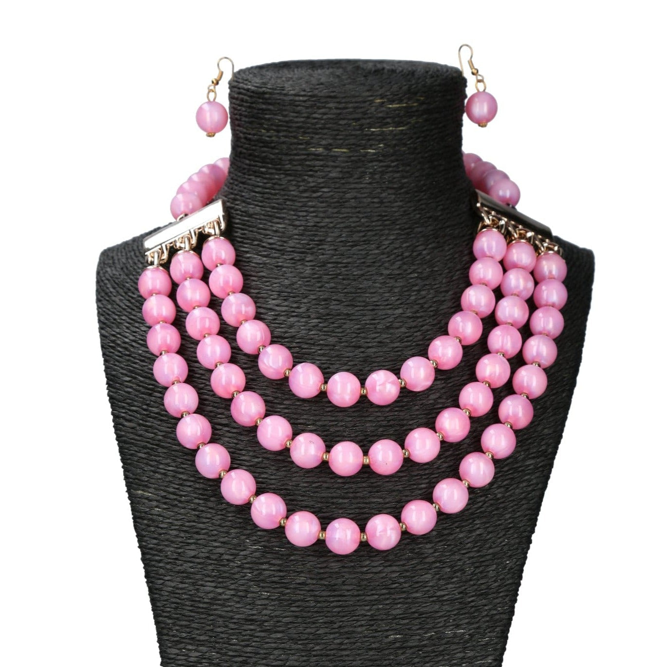 Jewelry set Meredith - Pink - Necklace