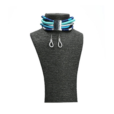 Conjunto de joyas Perséfone - Azul - Collar