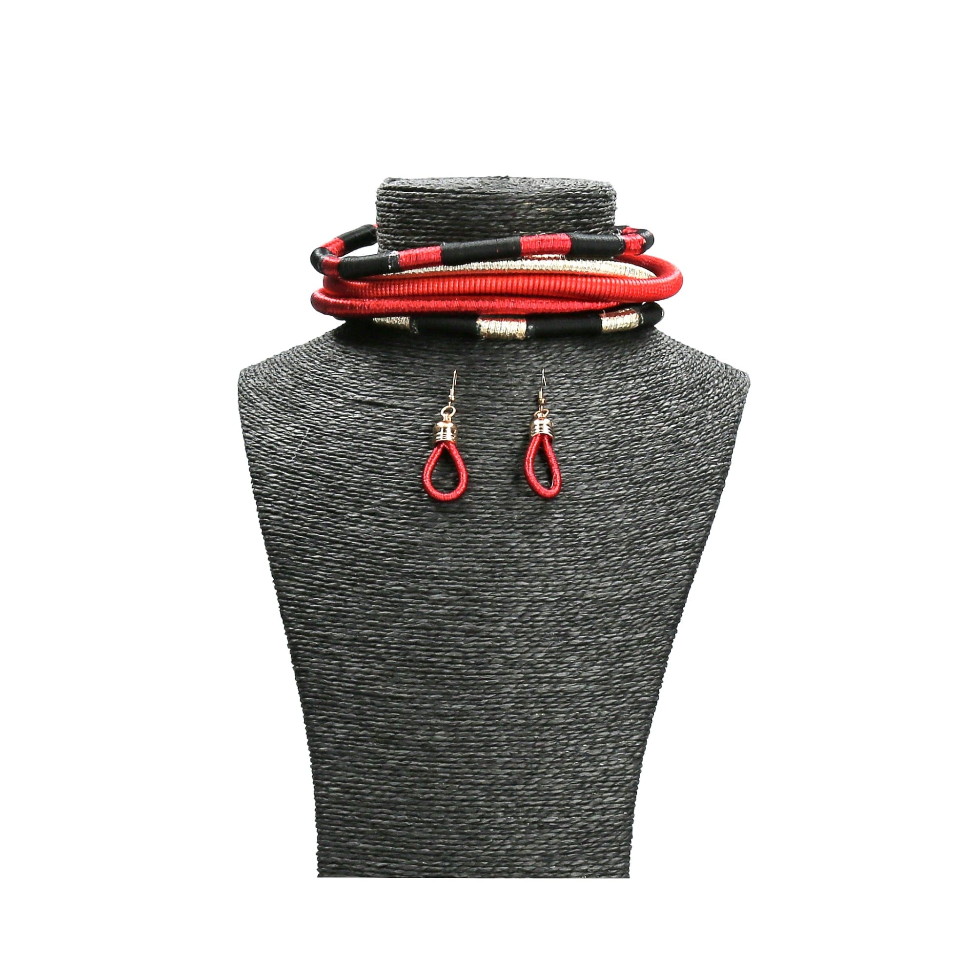 Persephone smyckesset - Röd - Halsband