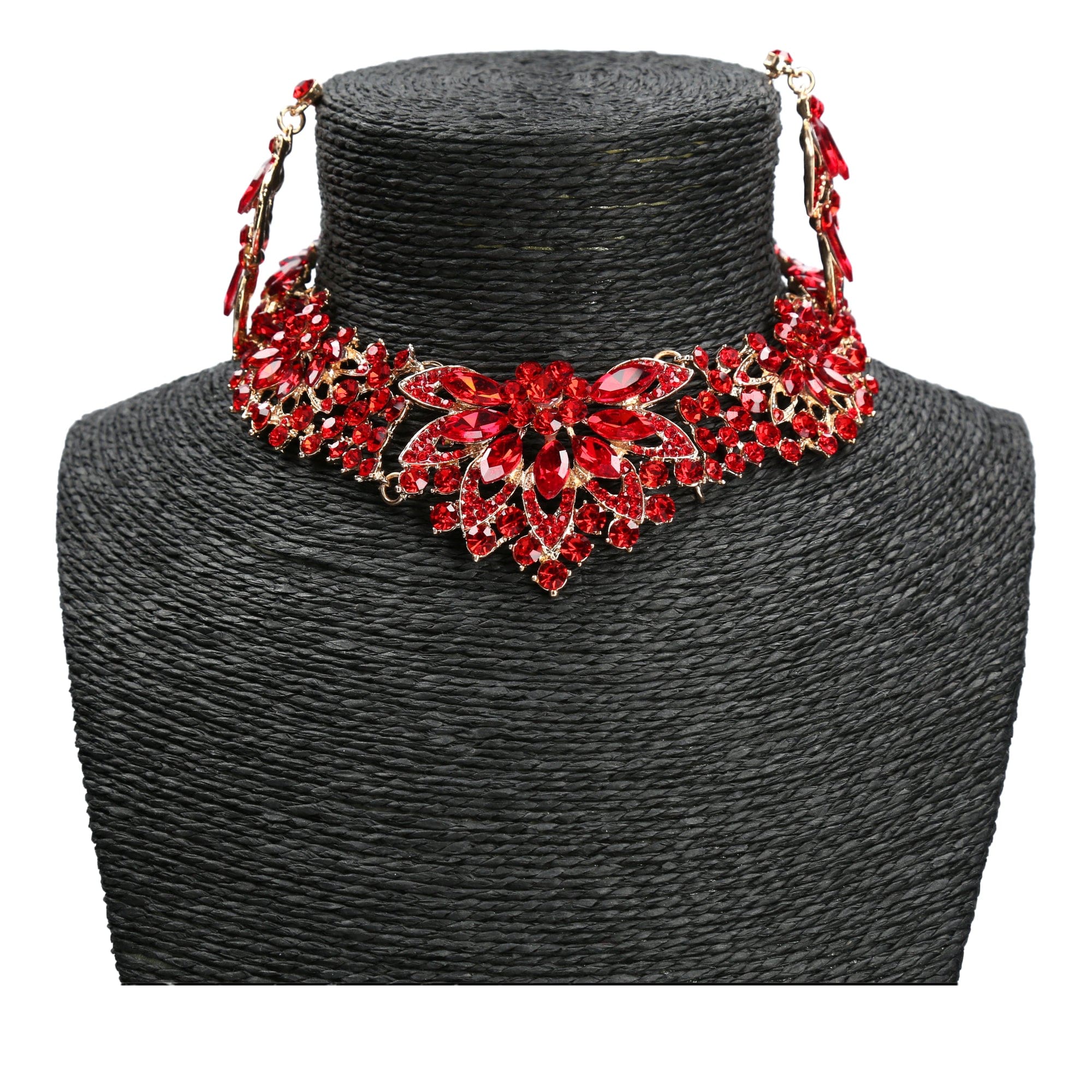 Juwelenset Sigebert - Rood - Halsketting