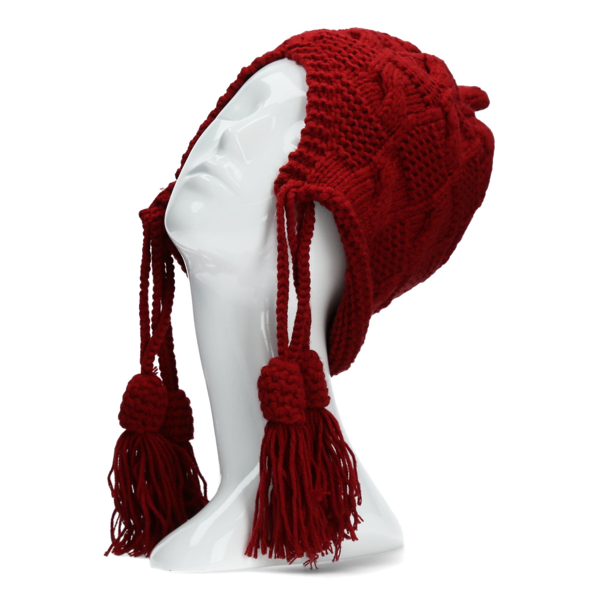Ethnic red knit hat - Hats