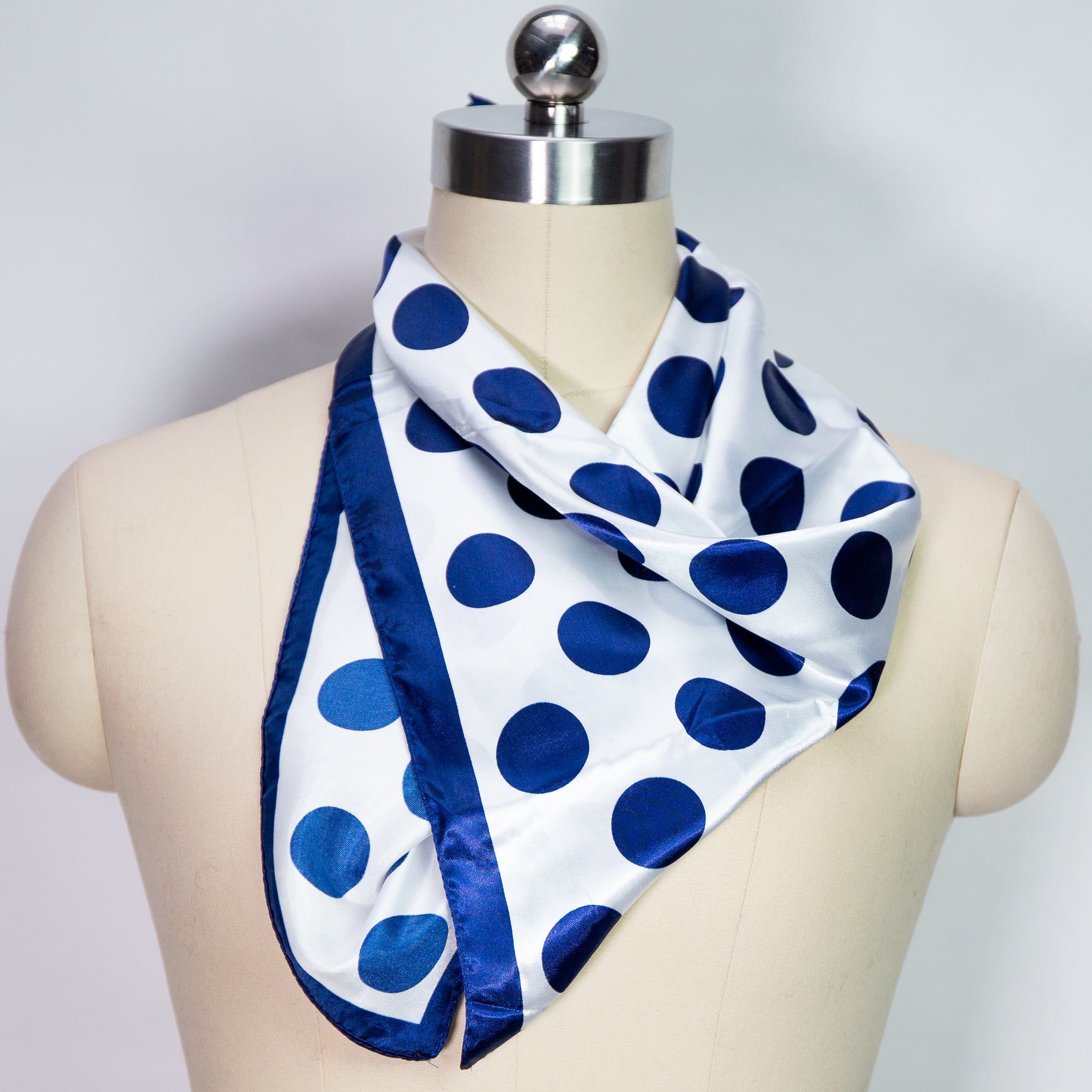 Vierkant met stippen Diane - Blauw - Sjaal