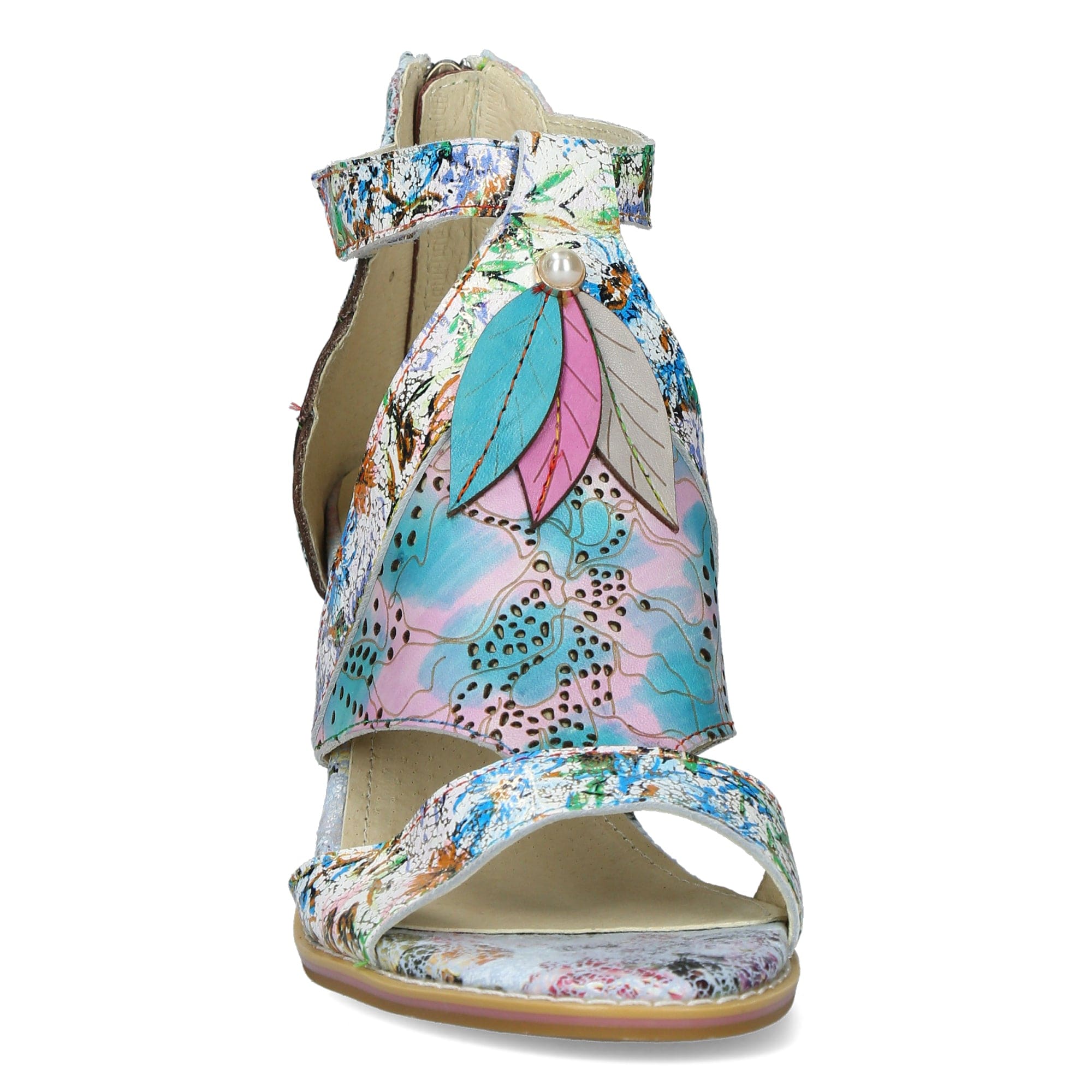 Sandales à Talon Wedge Laura Vita ELEAO 07 - Jaune Multicolore Taille 40 EU - Cuir - Neuf Avec Boîte (2025)