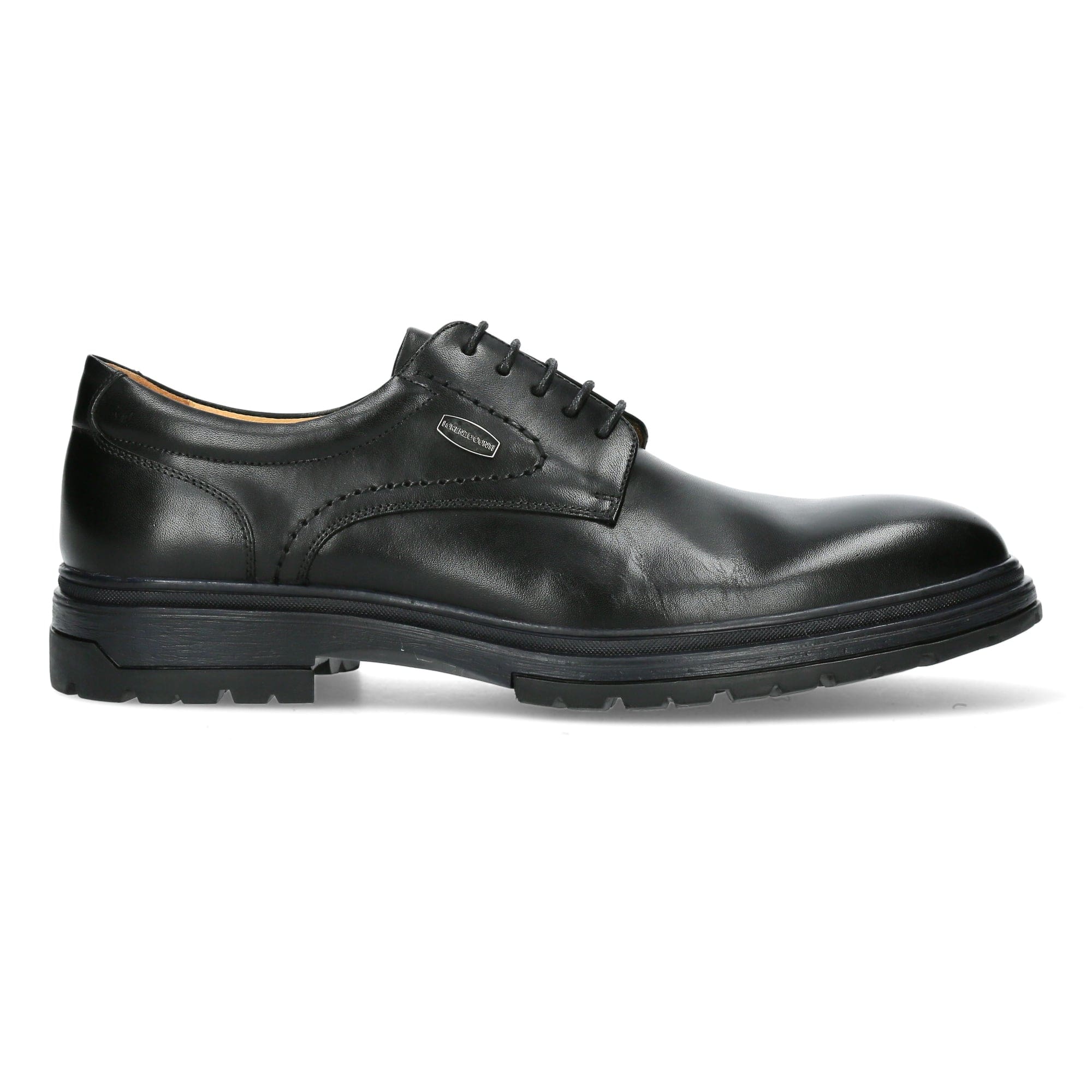 ALKAN 01 Zapato Hombre - 40 / Negro Liso - Zapatos