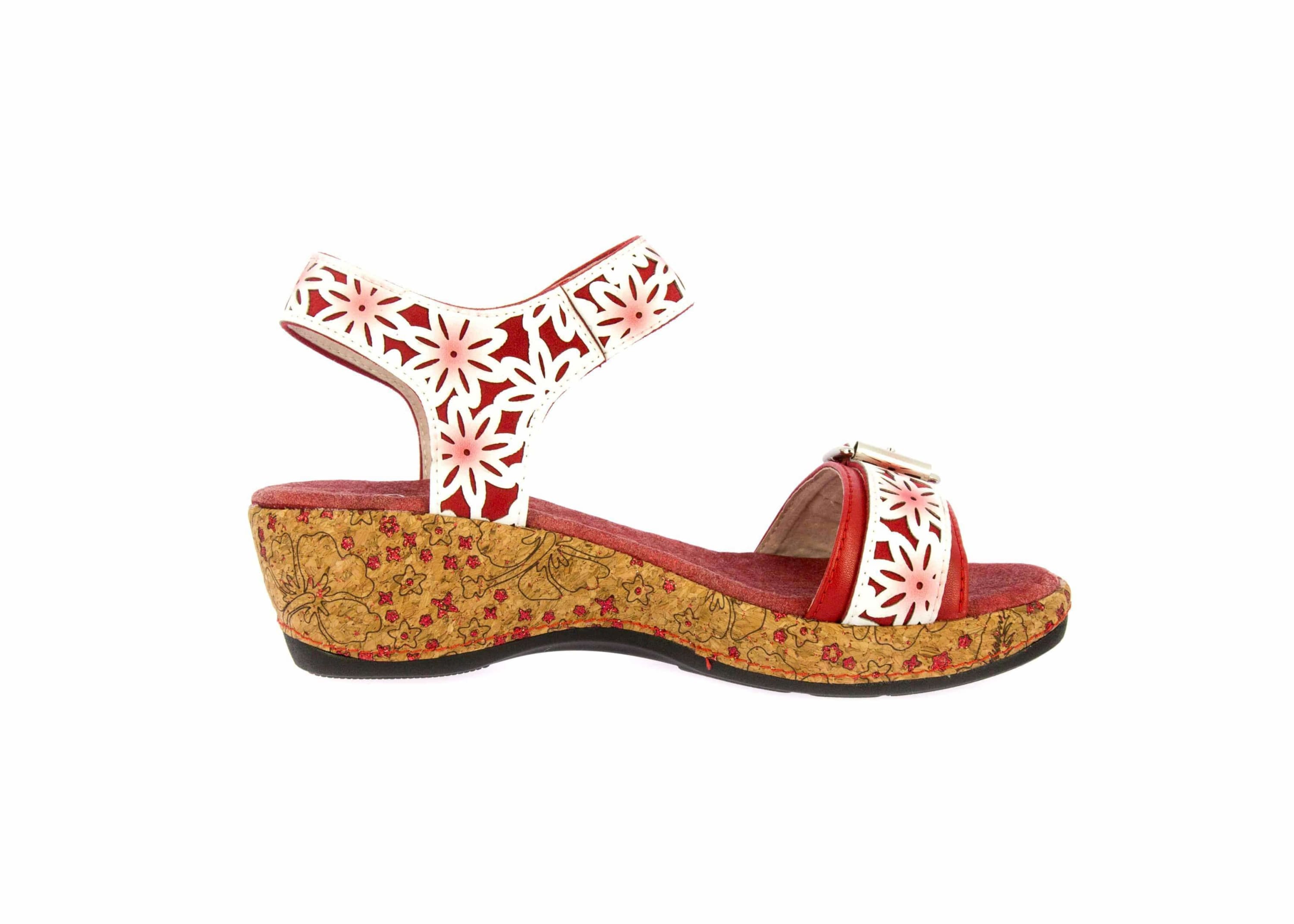 Red shoe Laura Vita FACRDOTO 019 - Sandal