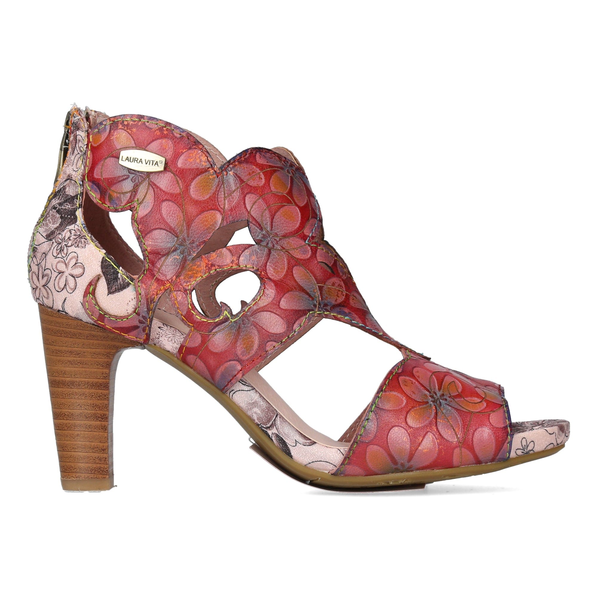 Chaussures ALCBANEO 121 Fleur - 35 / Rouge - Sandale