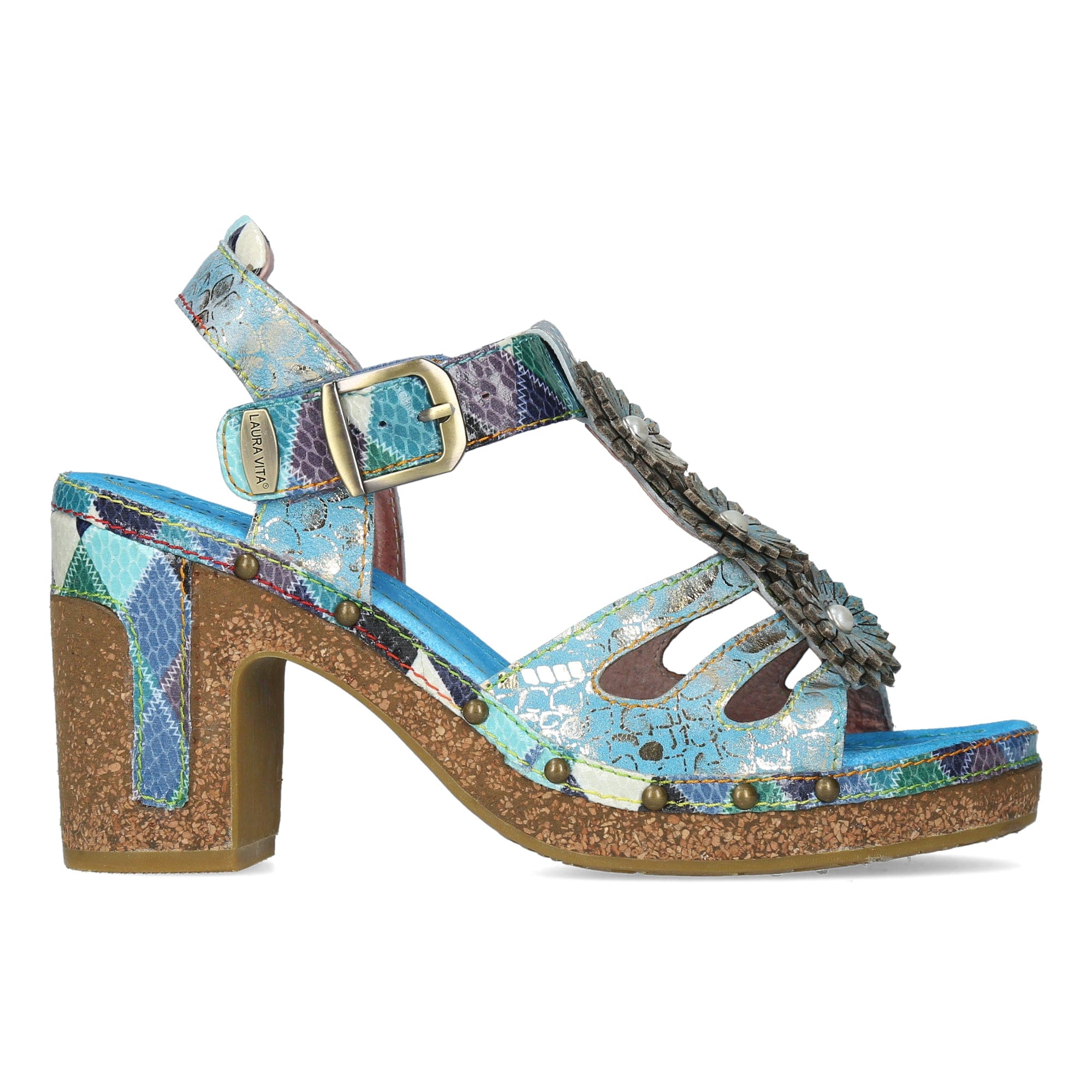 HECALO 03 Flower - 35 / Turquoise - Sandal