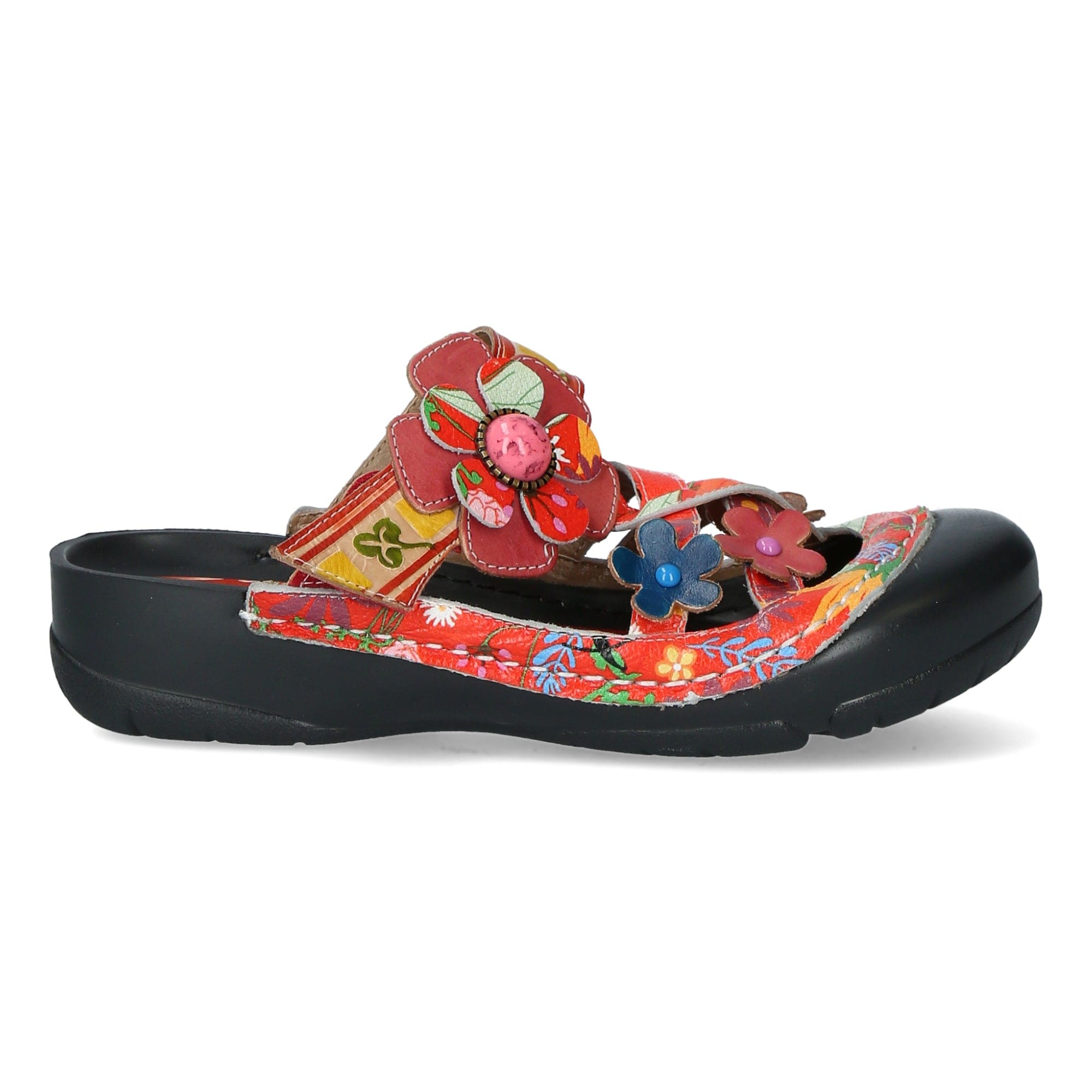 PHENIX Flower Shoes - 35 / Cherry - Mule