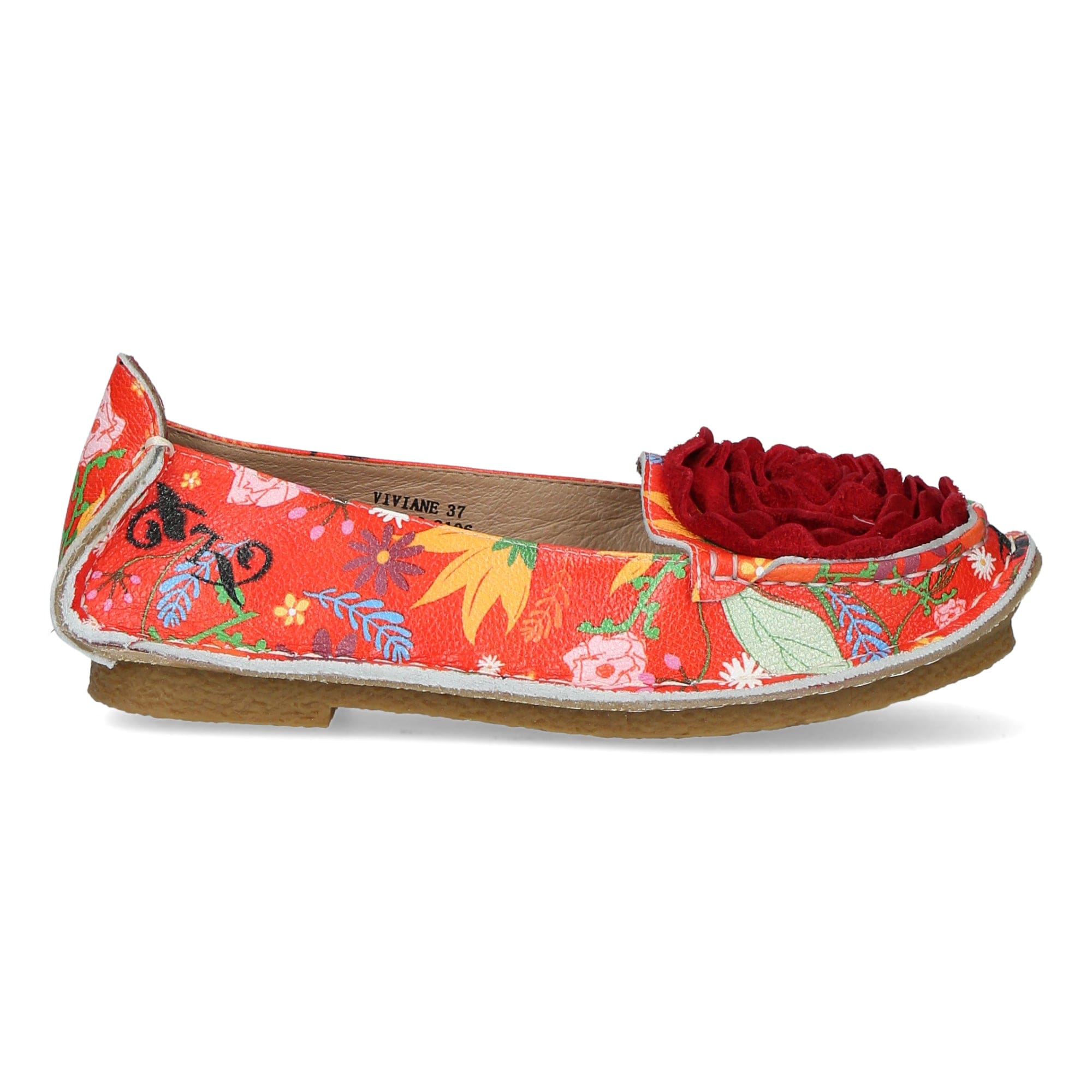 VIVIANE Flower Shoes - 35 / Cherry - Ballerina