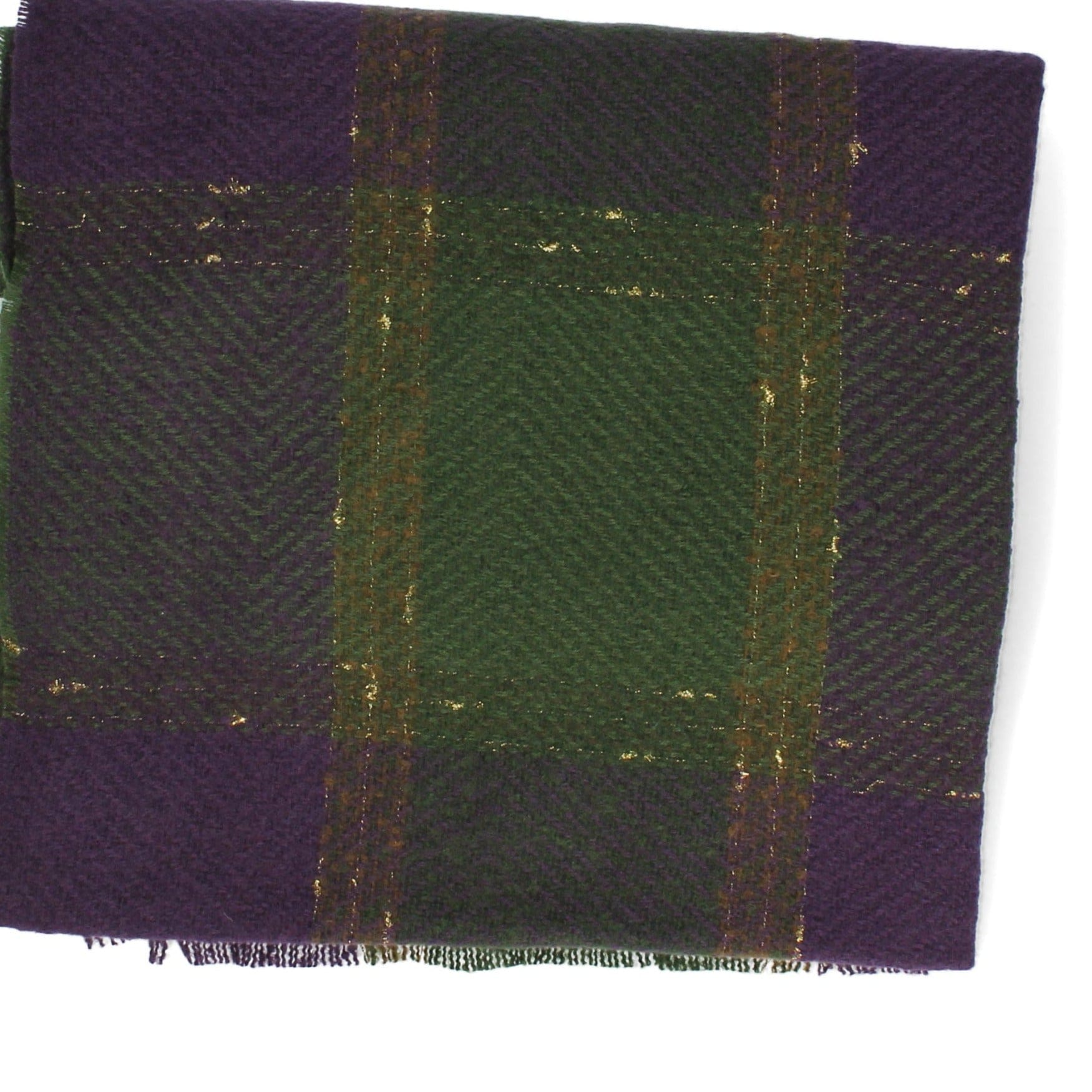 Dobbeltradet tørklæde - Prune - Tørklæde
