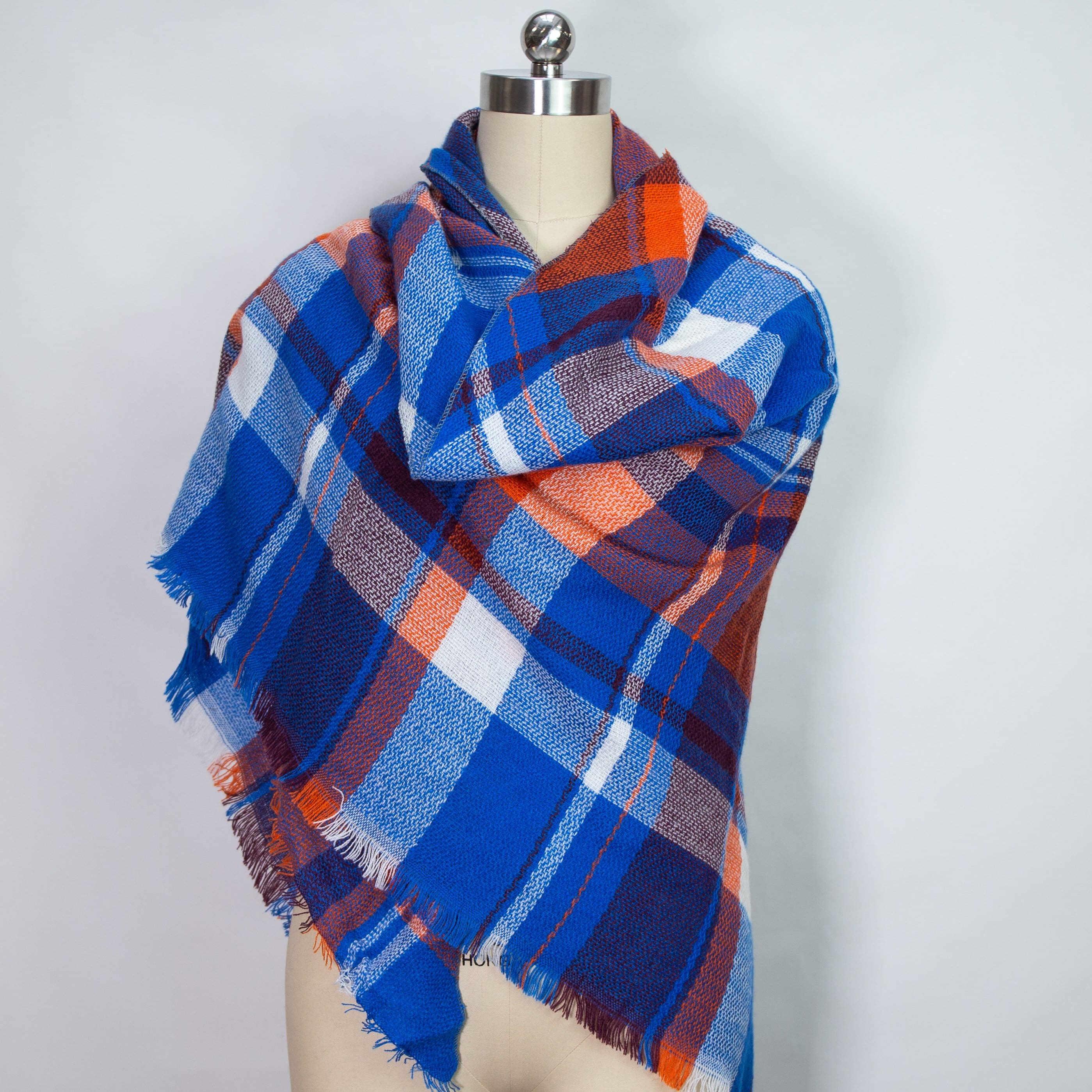 Paola Triangle Scarf - Blue - shawl