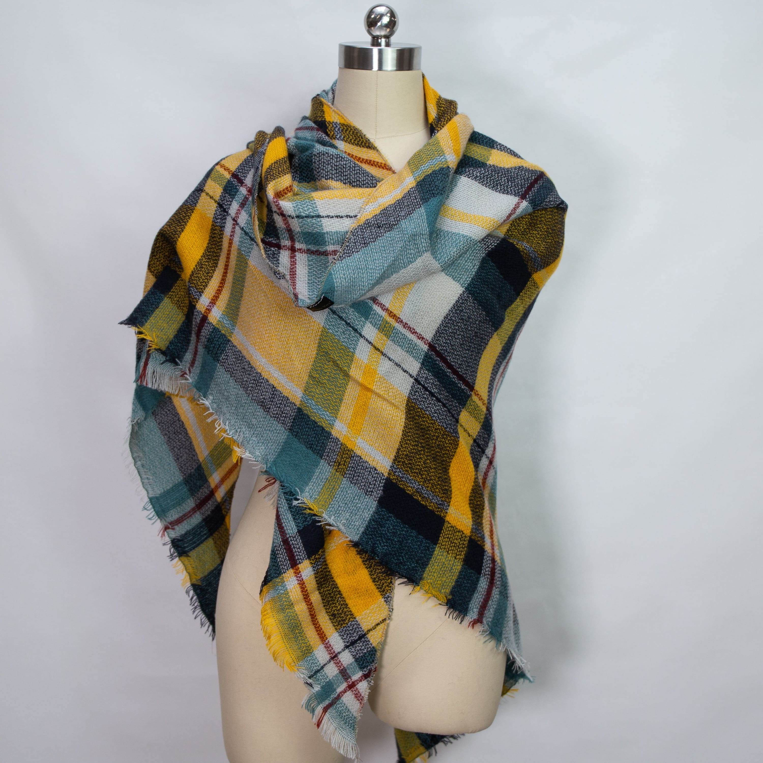 Paola Triangle Scarf - Orange - shawl