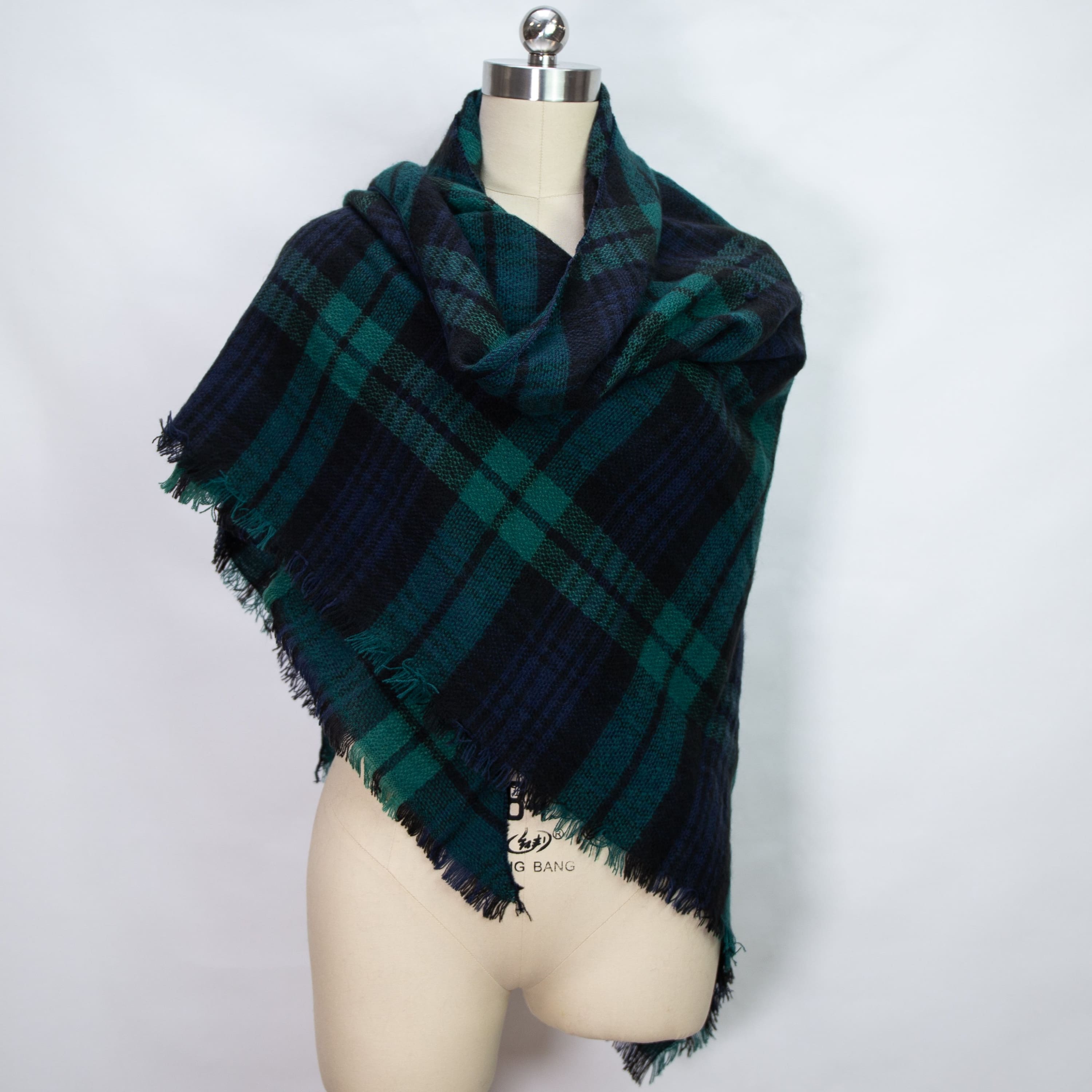Paola Triangle Scarf - Green - shawl