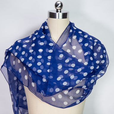 Angèle Dots tørklæde - Blå - Tørklæde