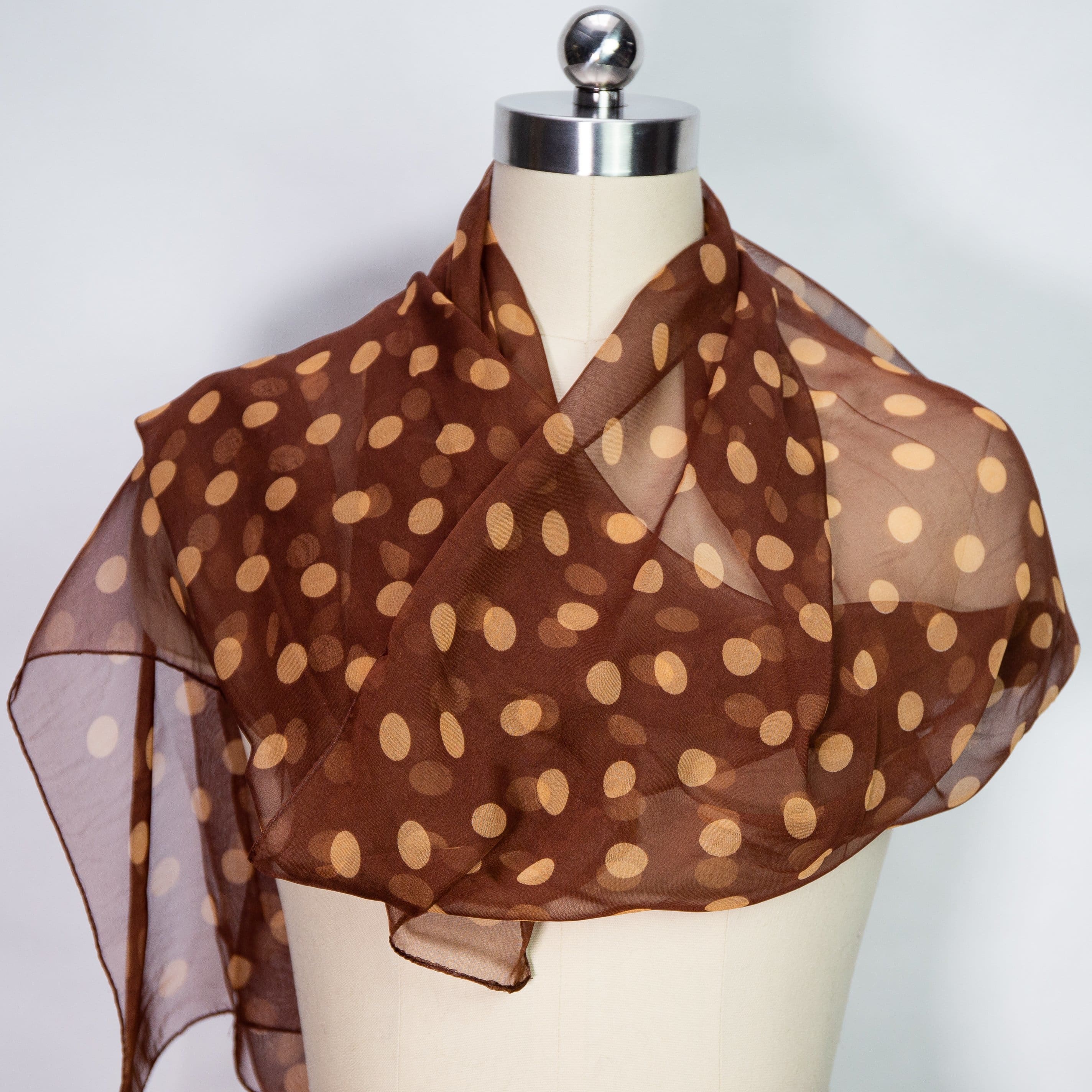 Angèle Dots Scarf - Brown - Scarf