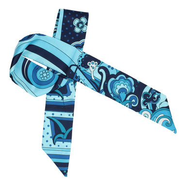 Eleny tørklæde med pandebånd - blå