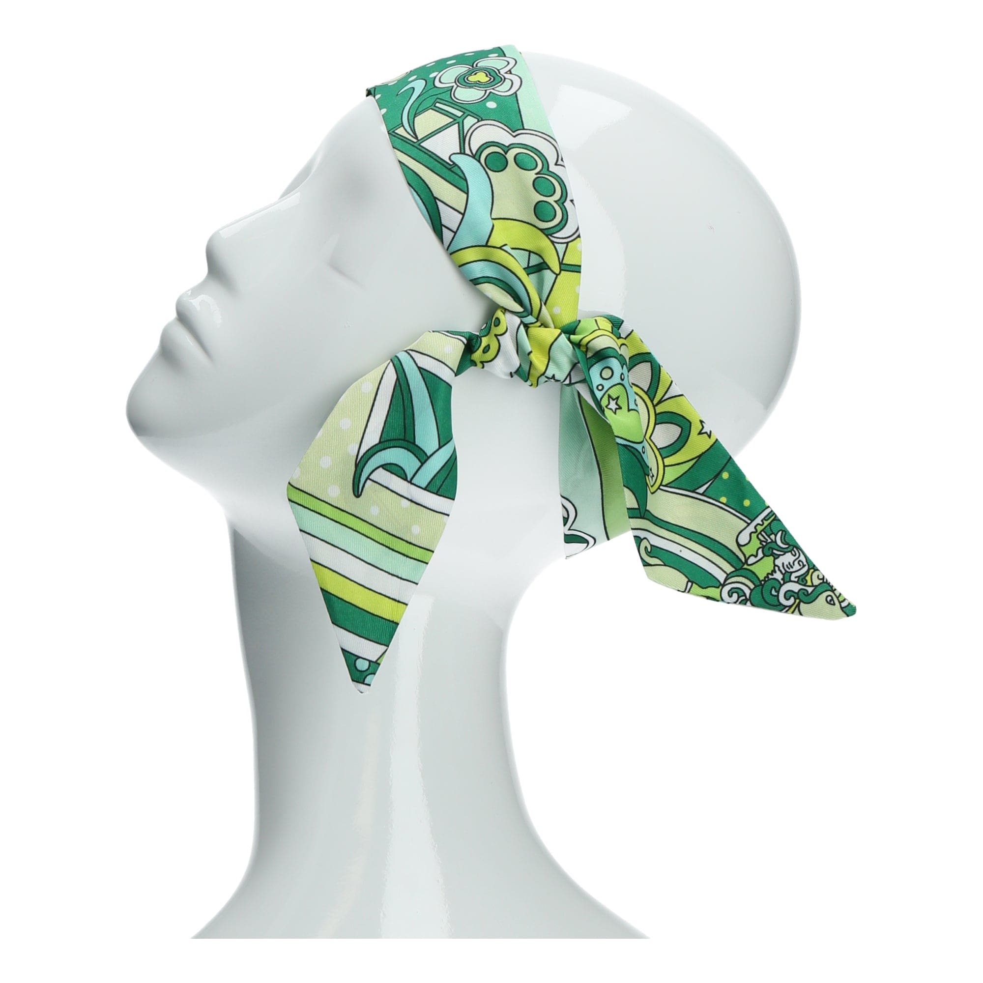 Eleny tørklæde med pandebånd - Grøn - Tørklæde