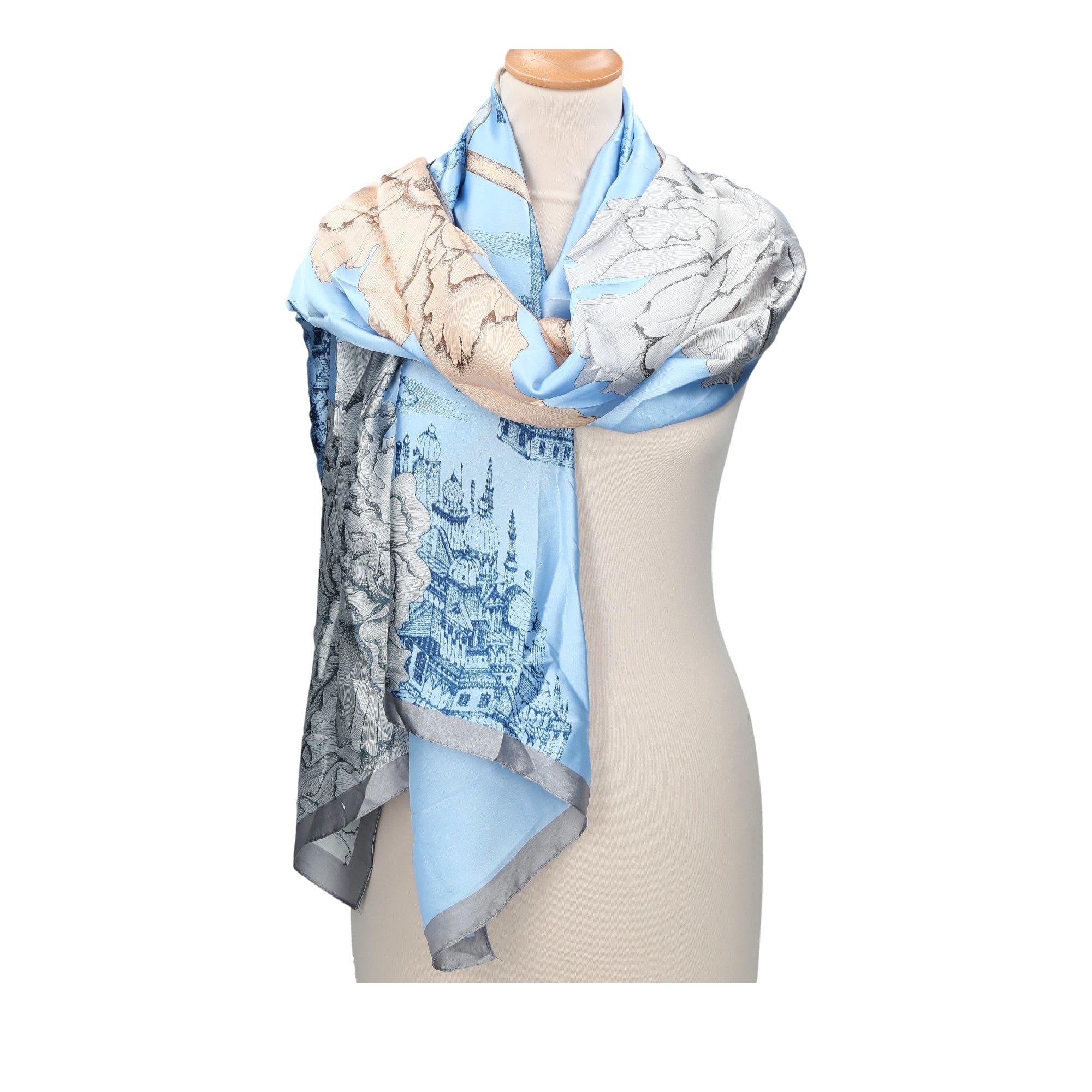Courland tørklæde - Blå - Tørklæde