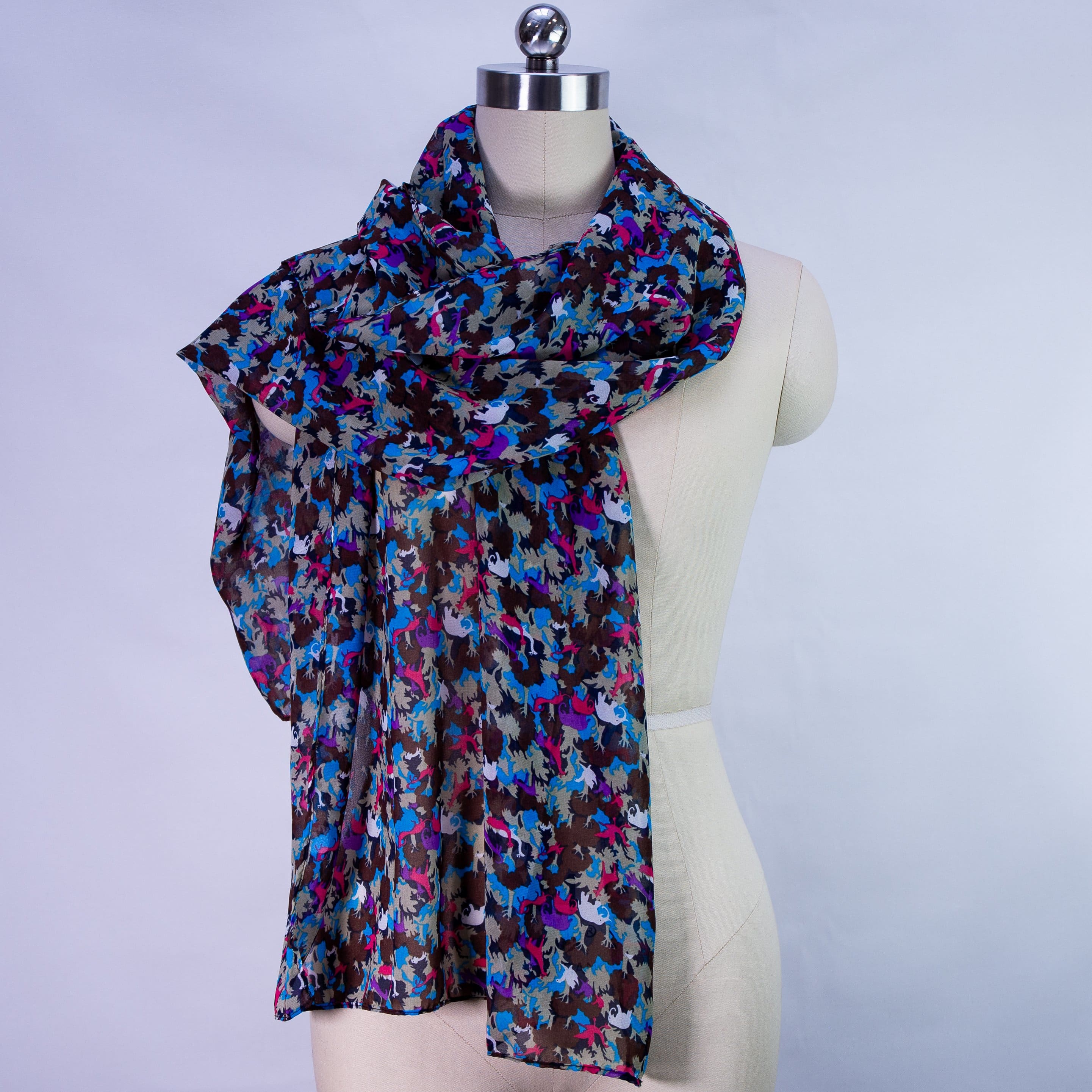 shawl Vaporeux Lucie - Blue - shawl