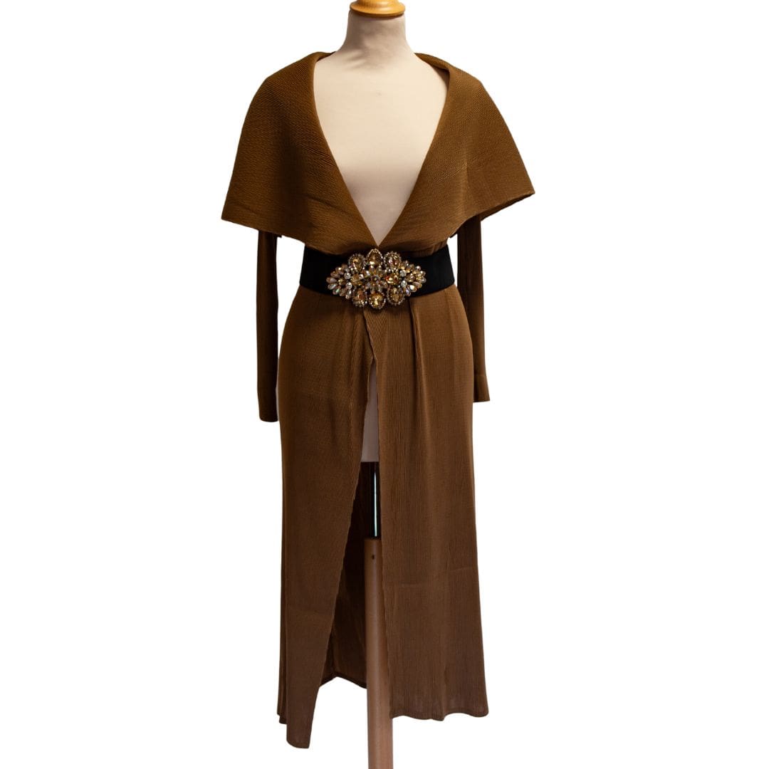 Debra Exclusivité long cardigan - Brown - Blouses and tunics