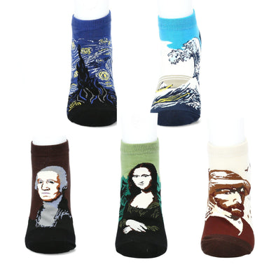 Pack of 5 pairs of short socks - Art