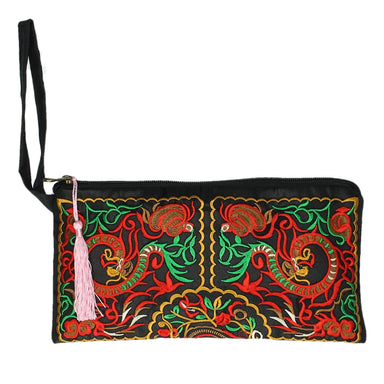 Philae embroidered clutch bag - Pink - Bag