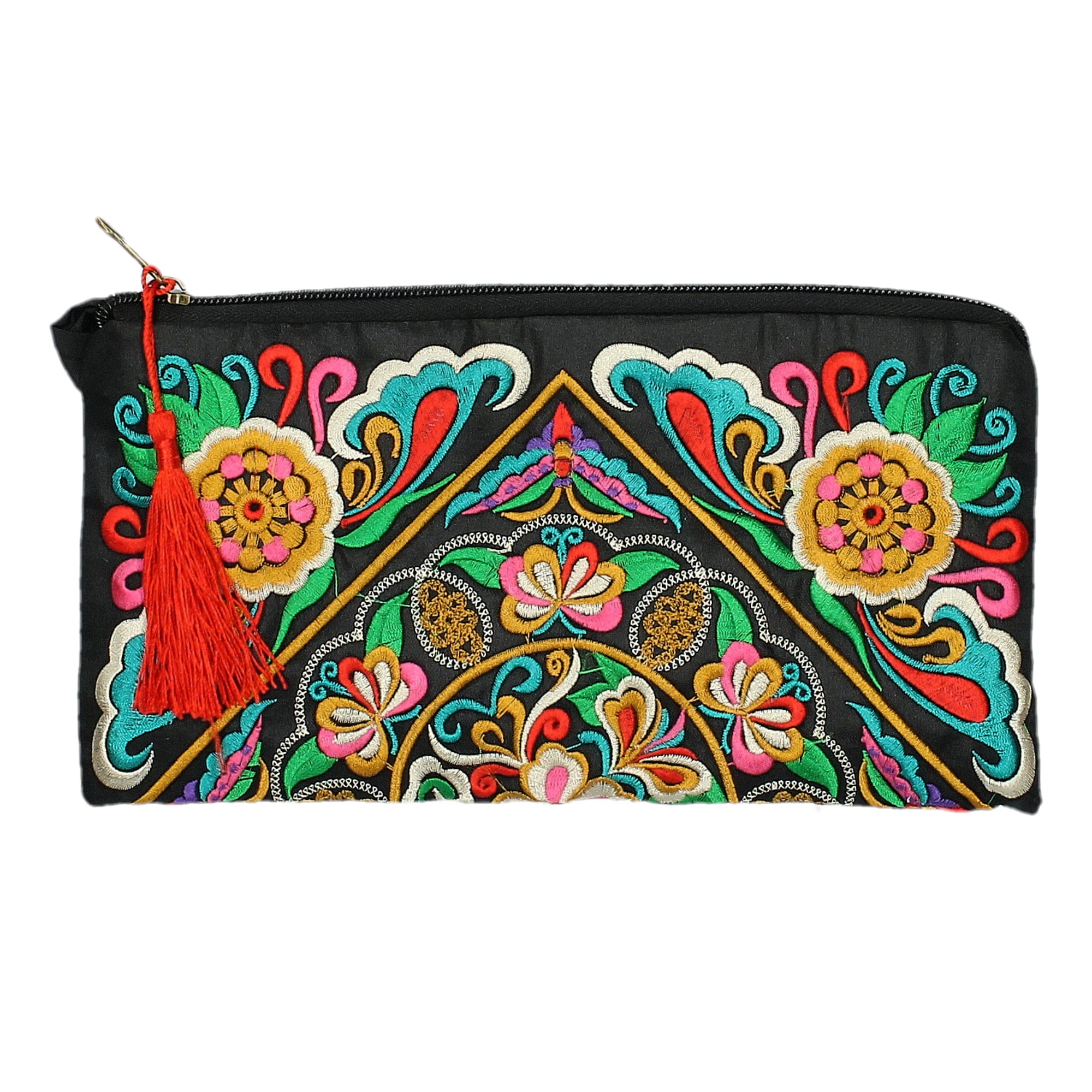 Walbert Embroidered Pouch - Red - Torebka