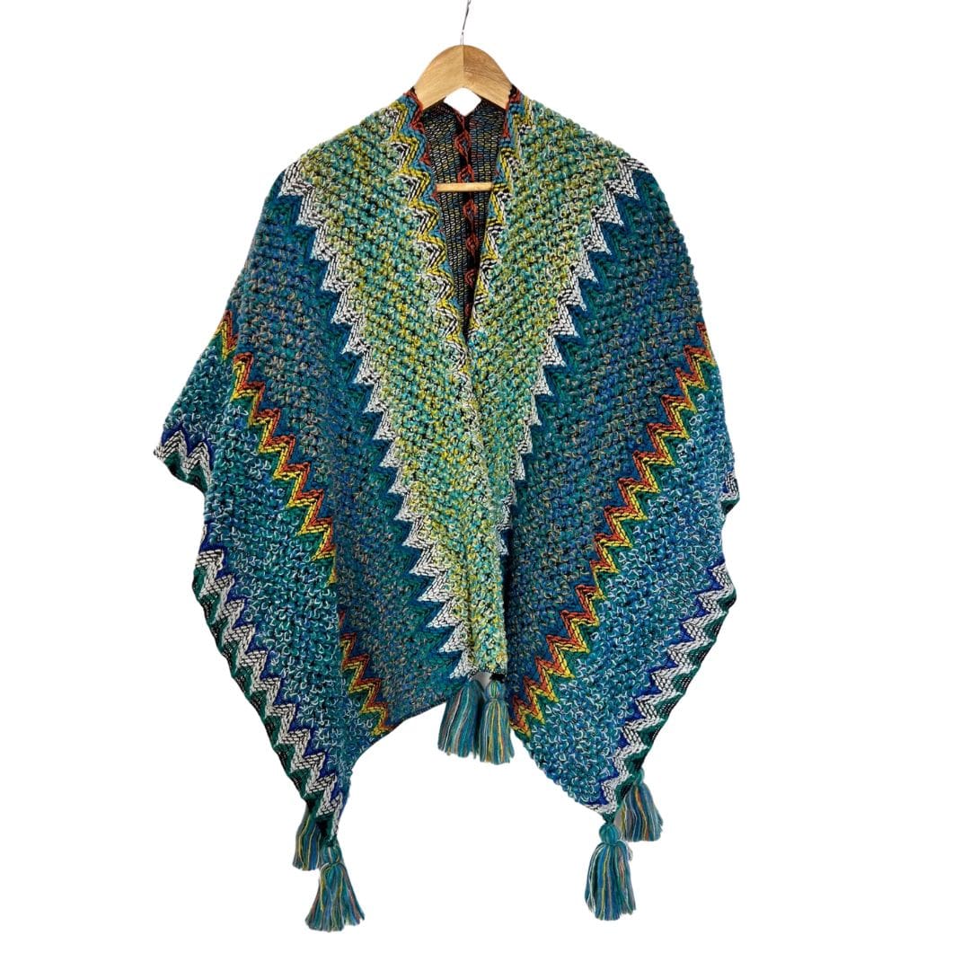 Poncho Châle Marina - Turquoise - shawl