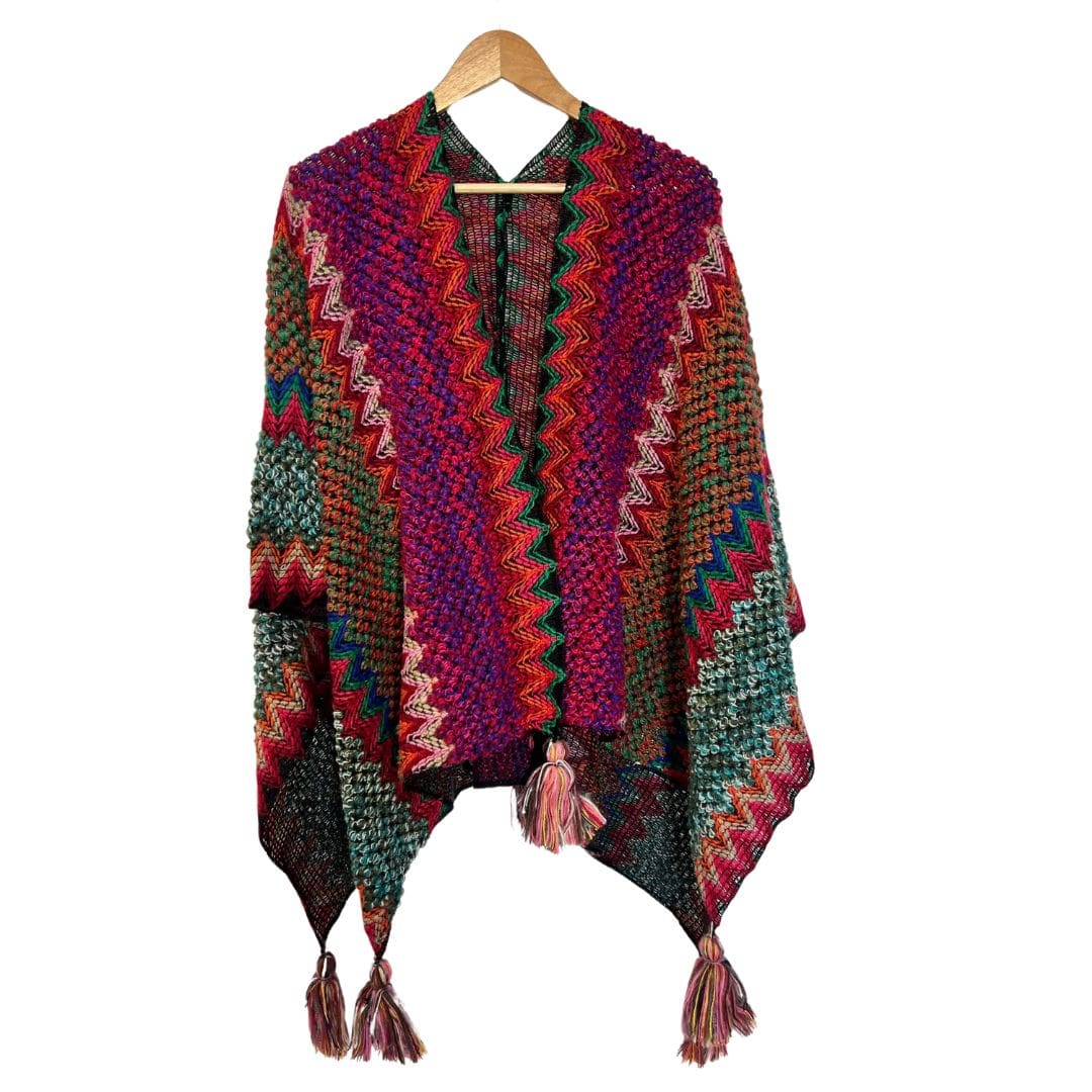 Poncho Châle Marina - Violet - shawl