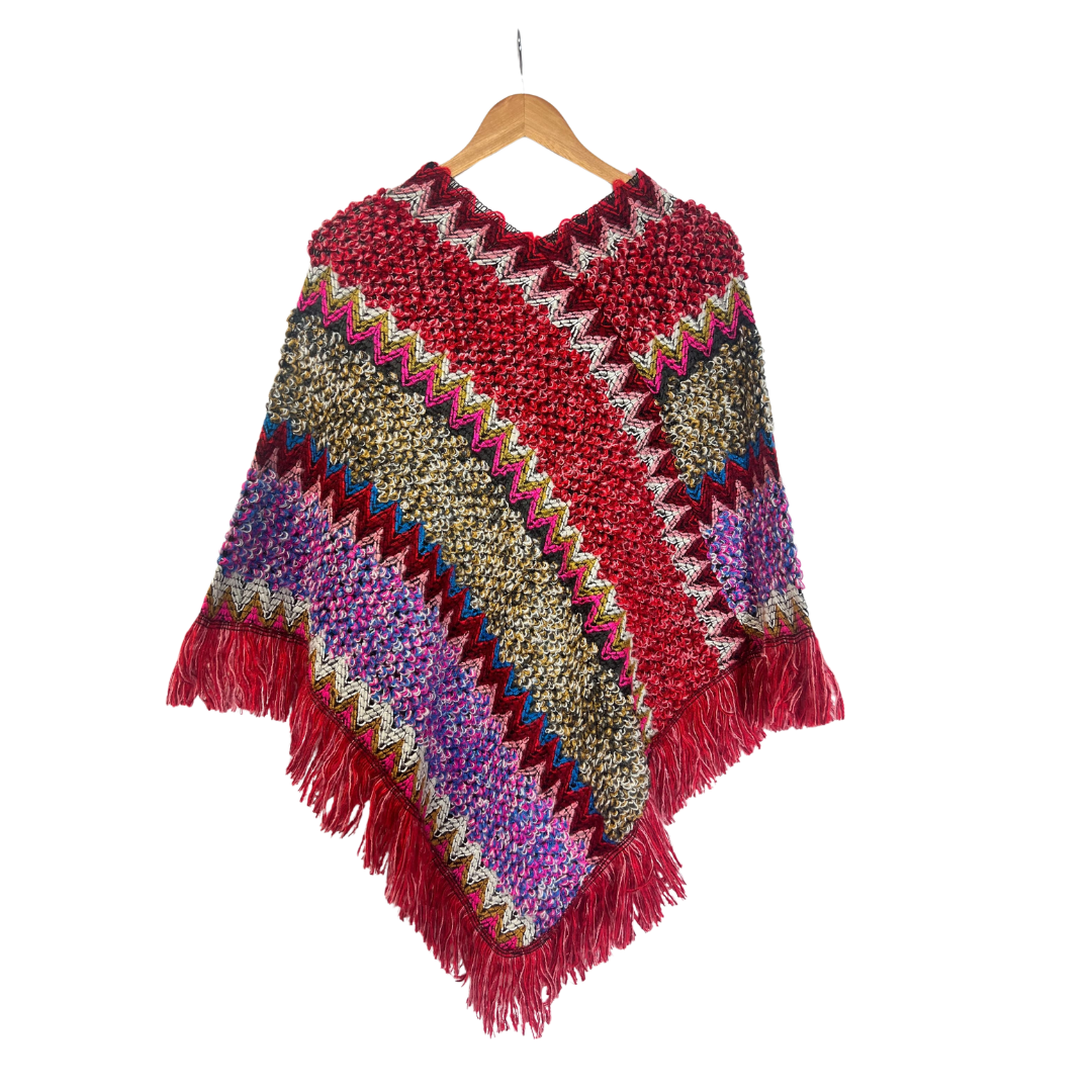 Poncho Olassa - Red - shawl