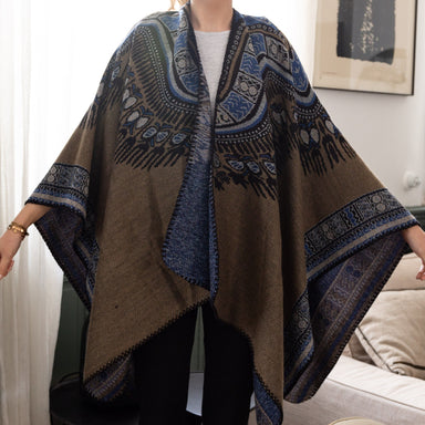 Poncho Pluma - Brown - shawl
