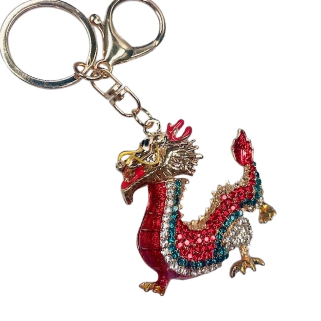 Nyckelring med exklusiv drake - Röd - Nyckelringar