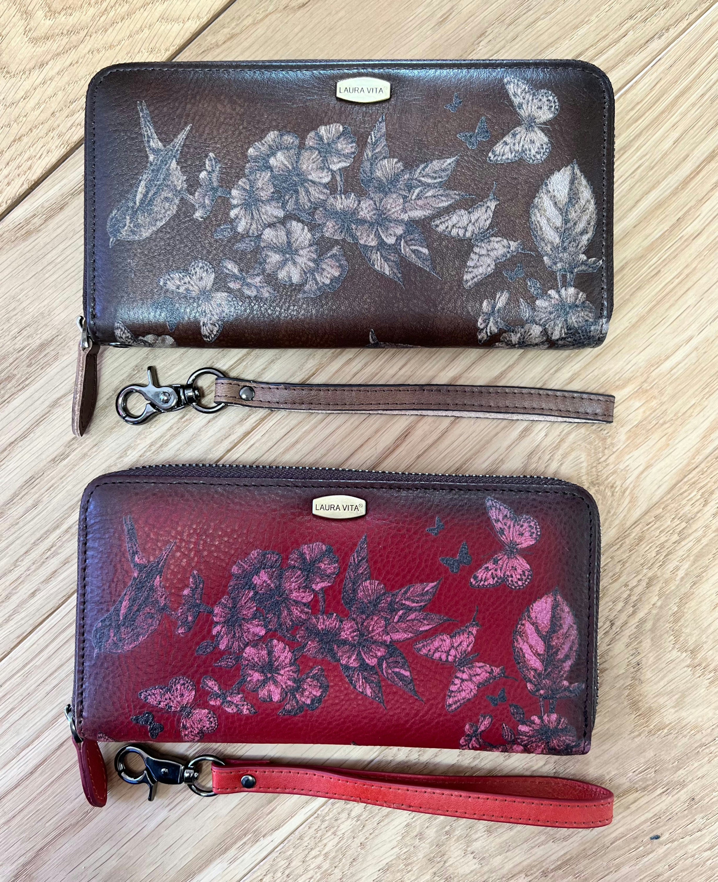 Flora leather wallet - Pienet nahkatavarat